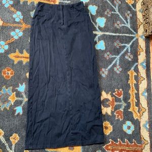 Denim maxi skirt